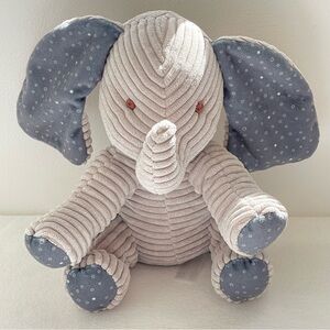 Bunnies By The Bay Gray Corduroy Elephant Plush Stuffed Animal 8" Baby Lovey